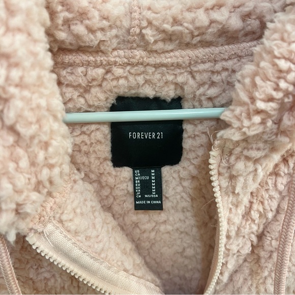Forever 21 Faux Shearling Zip-Up Hoodie - Picture 3 of 4